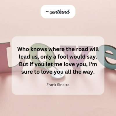 Committing to love despite an uncertain future.