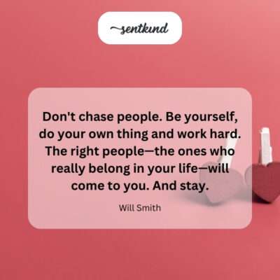 Attracting the right people by being oneself and working hard.