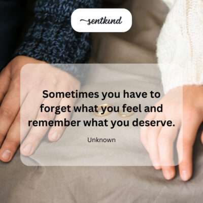 Prioritizing self-worth over emotional attachment.
