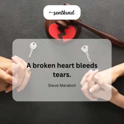 Tears as an expression of a deeply wounded heart.