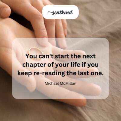 Moving forward by letting go of the past.