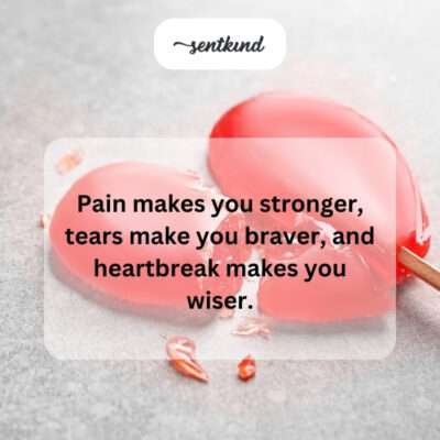 Growth and wisdom gained from emotional pain.