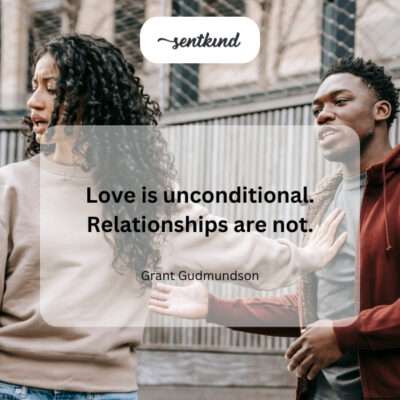 Distinguishing between love's nature and relationship dynamics.