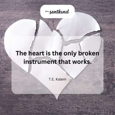 The functional yet wounded nature of a broken heart.
