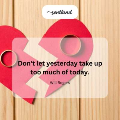 Focus on the present, release the past.
