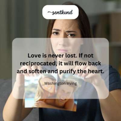 Unreciprocated love returning as inner purification.