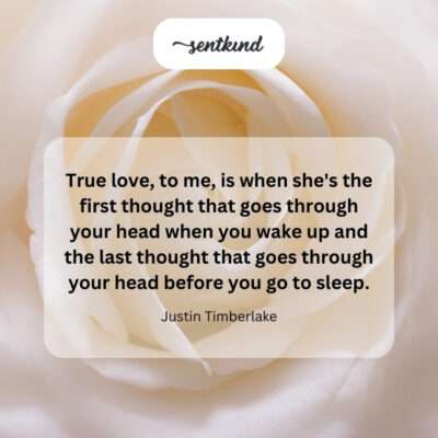 Love as the first and last thought.