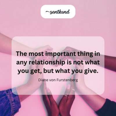 The significance of giving in relationships.