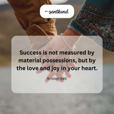  True success defined by inner love and joy.