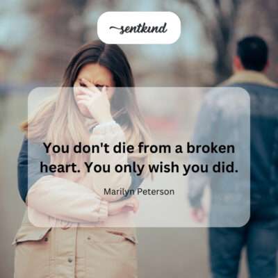The intense emotional pain of heartbreak.