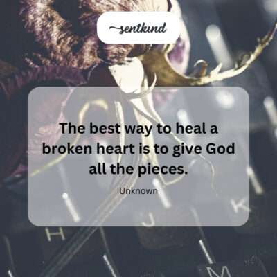 Seeking divine comfort for a broken heart.