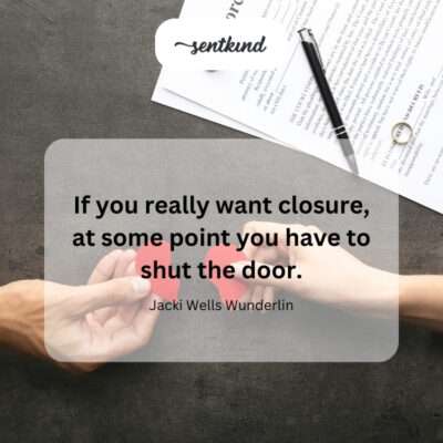 Actively creating closure by ending a chapter.