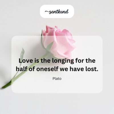 Love: longing for a lost other half.