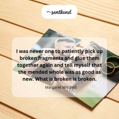Accepting irreversible brokenness, refusing to mend.