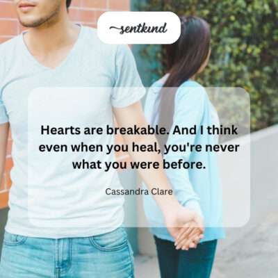 Acknowledging the lasting impact of heartbreak.