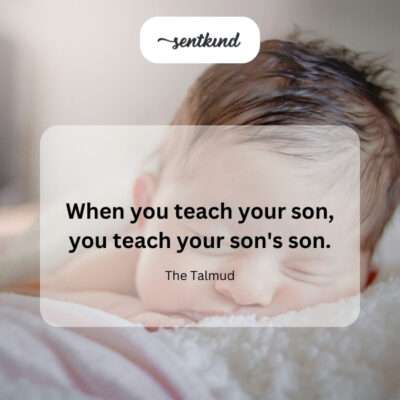 Teaching a son, teaching future generations.