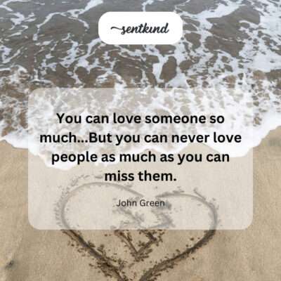 The profound intensity of missing someone.