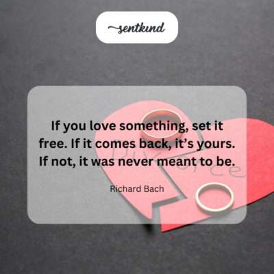 The principle of letting go and trusting destiny in love.
