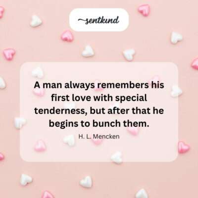 First love remembered with tenderness.