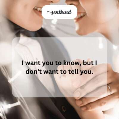 The conflict of wanting to confess, yet holding back.