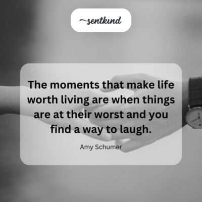 Finding joy and laughter in difficult times.