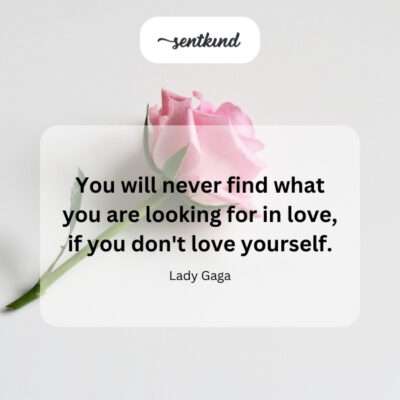 Self-love as a prerequisite for finding love.
