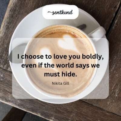 Choosing bold love despite societal disapproval.