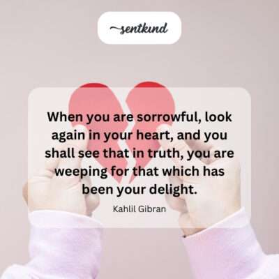 Sorrow as a reflection of past joy.