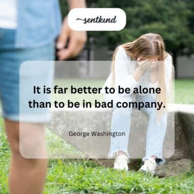 Prioritizing solitude over negative relationships.