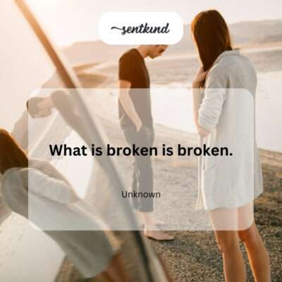 Acknowledging irreversible breakage.