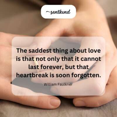 Bittersweet reality of love's impermanence and fading pain.