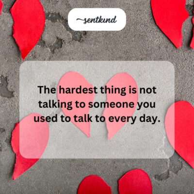 The difficulty of silence after daily connection.