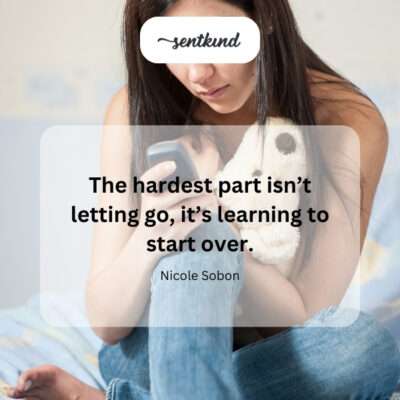 The challenge of rebuilding after an ending.