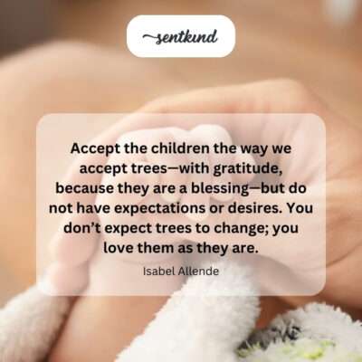 Accepting children with gratitude, without expectations.