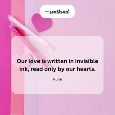 Love written invisibly, read by hearts alone.