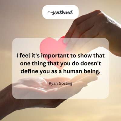 Not being defined by a single activity.