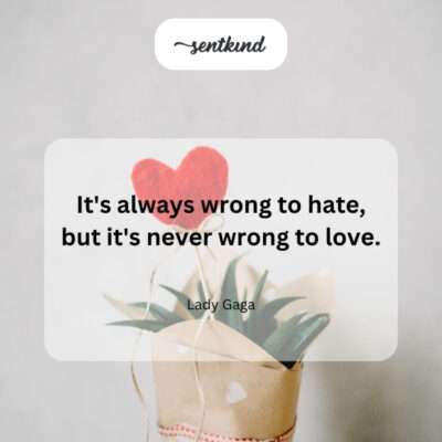 The dichotomy of hate and love.