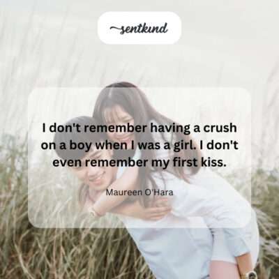 Lack of memory regarding early crushes or first kiss.
