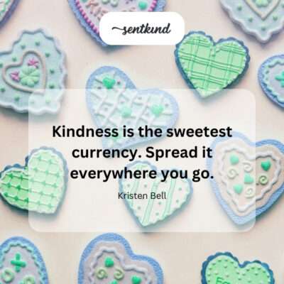 Kindness as a valuable exchange.