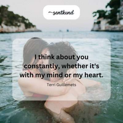 Constant thoughts of someone, heart and mind.