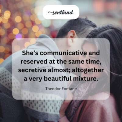 A charming blend of openness and mystery.