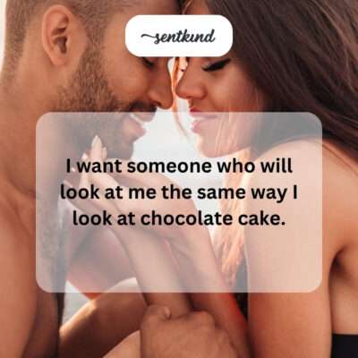 Yearning for chocolate cake-level admiration.