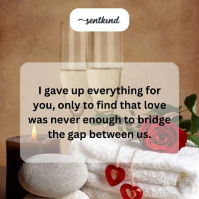 Total sacrifice, yet love couldn't bridge the divide.