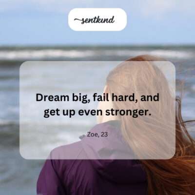 Resilience through ambition and setbacks.
