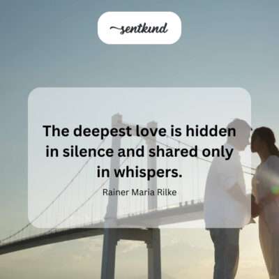 Profound love found in quiet intimacy.