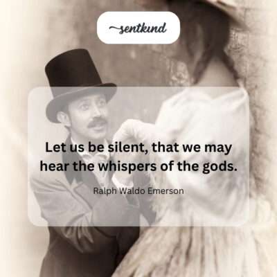 Silence to hear divine whispers.