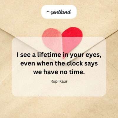 Timeless love seen in a gaze.