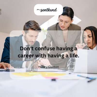 Distinguishing career from a fulfilling life.
