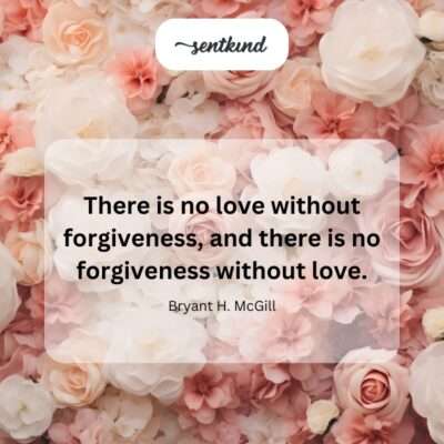 Love and forgiveness intertwined.
