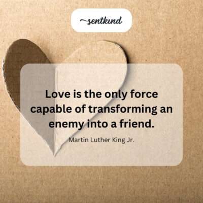 Love's transformative power can bridge divides.